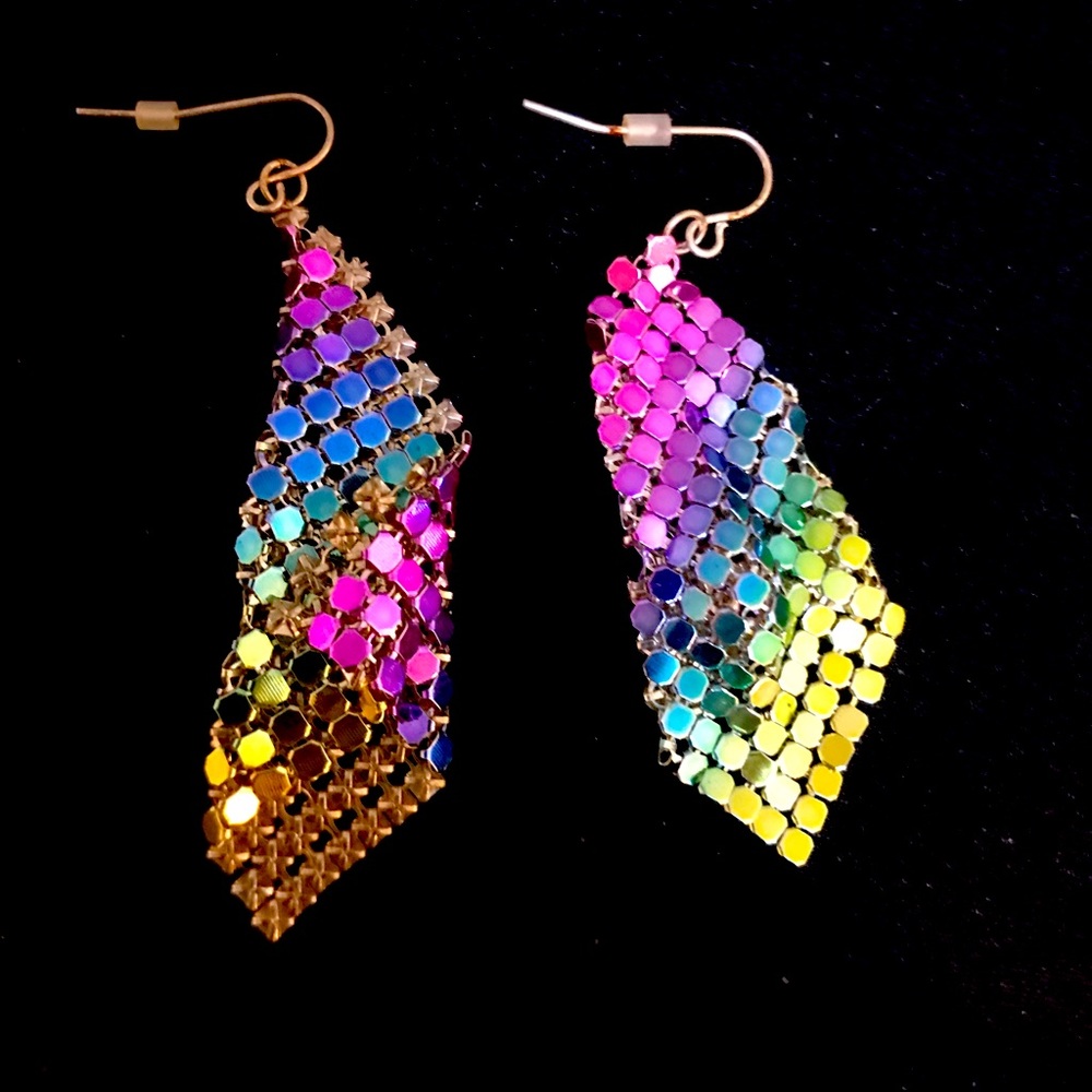 Disco Retro Rainbow Earrings